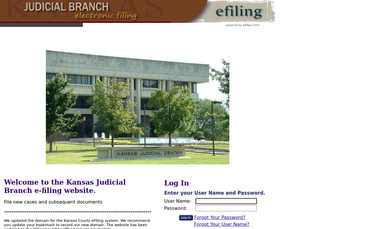 Kansas eFlex filing login and account options