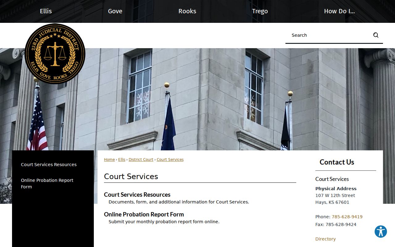 23rd Judicial District Court Services role and contact details