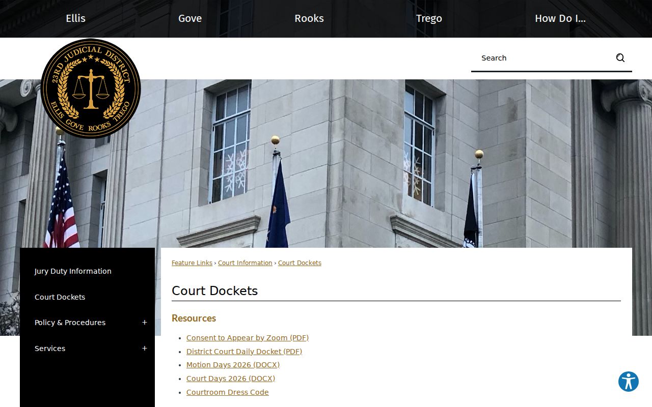 23rd Judicial District Daily Docket and Motion Day resources